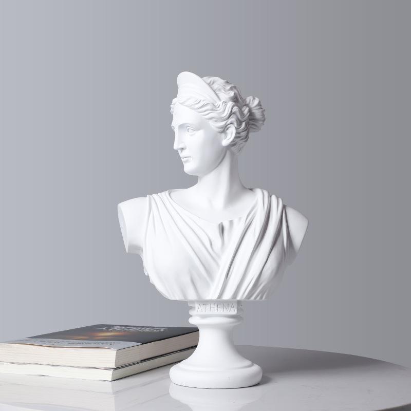 Ornamenti statua David ritratto stile nordico, testa personaggio, resina per ufficio tipo soggiorno per regalo ornamento artigianale bir