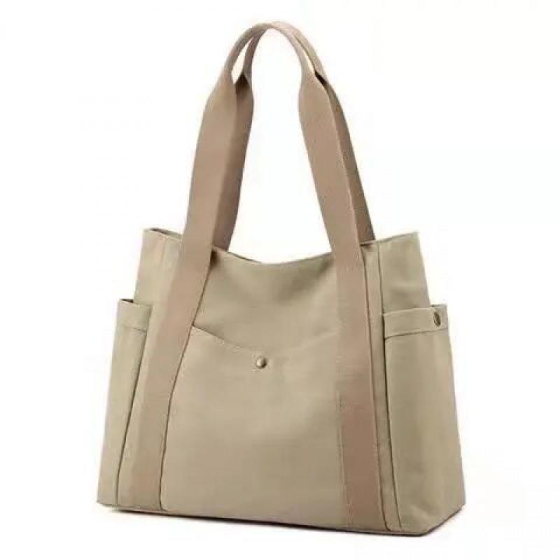 

Женская большая холщовая сумка-тоут - Повседневная наплечная сумка для колледжа и работы