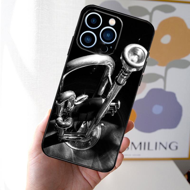 Piccolo Trumpet Brass Instruments Case For iPhone 16 15 14 13 12 11 Pro Max Mini XS X XR 7 8 14 16 15 Plus Back Cover Shell