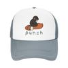 Punch Monkey Süße Mesh-Baseballkappe für Erwachsene HipHop-Sonnenhüte Dad Hat Verstellbare Snapback-Kappen Trucker-Kappe Sommer-Trucker-Kappe