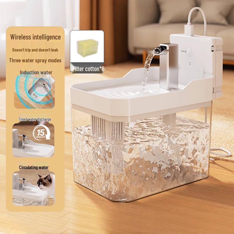 Silent Cat & Dog Automatic Water Dispenser with Flowing Circulation