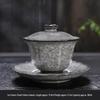 Chaxun Three-Color Ice Flower Lidded Tea Bowl