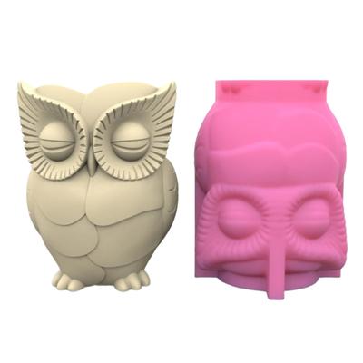 Držák na pero pro sovu Květináče Silikonové formy Forma z epoxidové pryskyřice DIY Sukulentní květináče Forma pro svépomocné svícny Formy na vázy