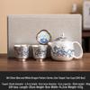 Hand-Painted Silver Dragon Tea Pot Set