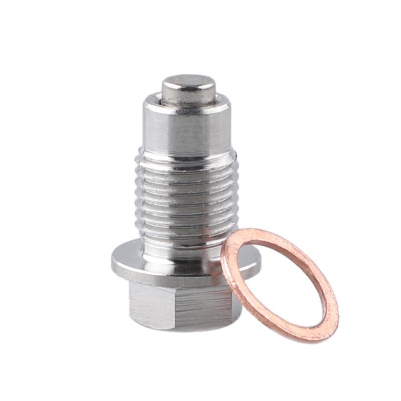 M12x1.25/1.5/1.75 M14x1.5 M16x1.5 M18x1.5 Magnetic Stainless Steel Oil Drain Plug Sump Drain Nut Bolt with Gasket Crush Fuel System Fittings7