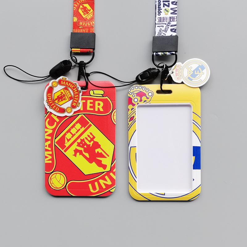 Cartoon Animation Hard Bus Push Card Sleeve Heat Transfer Student Campus Card Polyester Drop Lanyard Work Card Meal Card Football