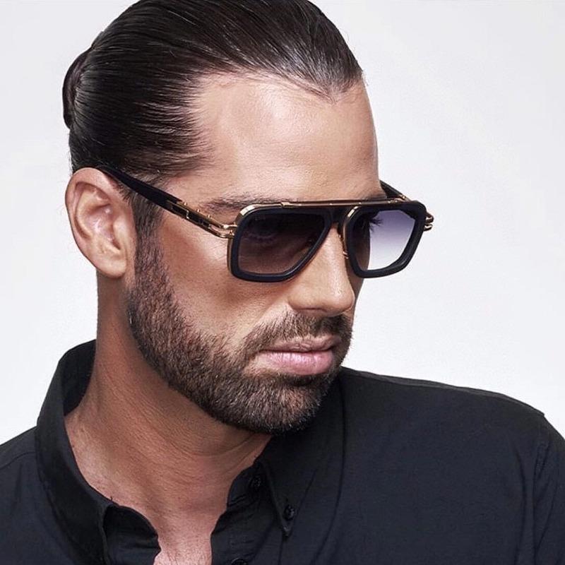 Retro box men's sunglasses personalized high-end sunglasses European and American steampunk outdoor sunscreen glasses men
