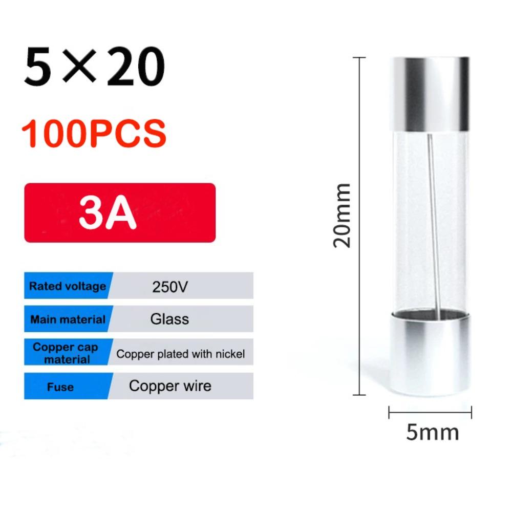 5*20mm Glass Fuse 250V Fast Blow Fuses New Fuse Kit