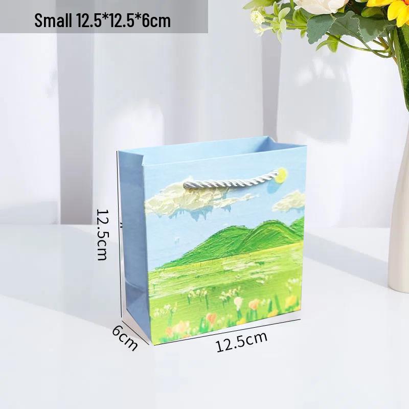 Splendida Borsa da Tote Letteraria: Design Pittura ad Olio Creativo per Festival, Compleanni, Regali Qixi e Bouquet