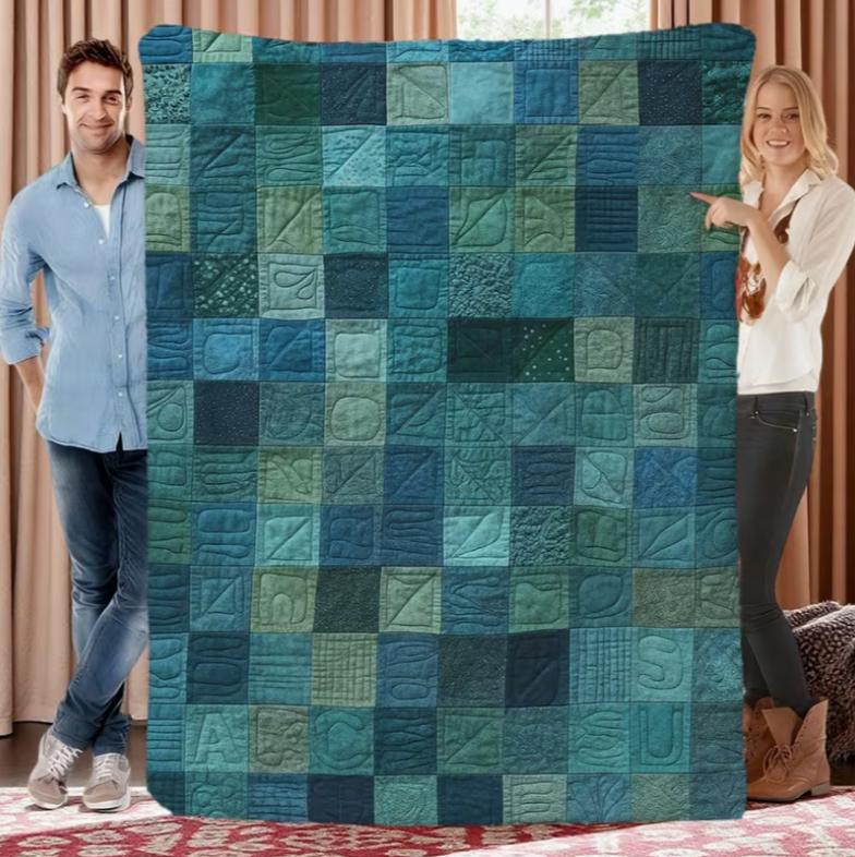 1 Colorful Floral Patchwork Flannel Quilt - Soft and Comfortable, All-season Sofa Blanket for Sofas, Offices, Camping and Travel