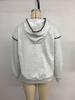 Cross-Border 2026 Women's Loose Color Block Piping Hooded Sweatshirt - New Korean Casual Style