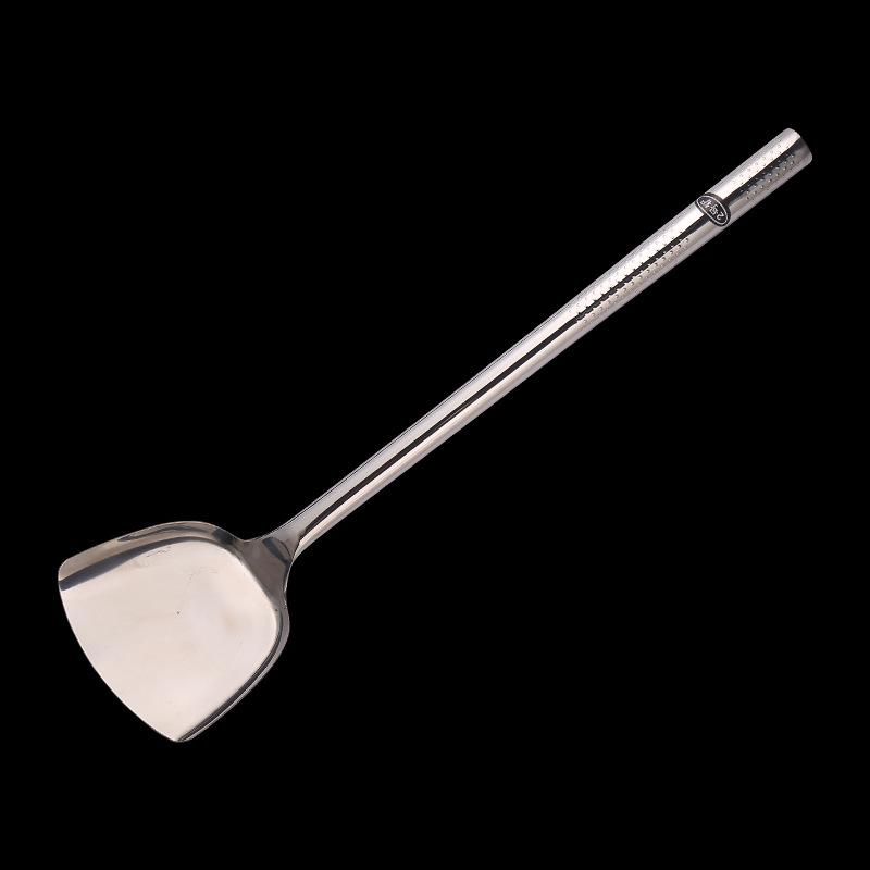 Stainless Steel Long-handled Large Chef's Wok, Thickened Strainer, Spatula, Rice Spoon, Special Serving Spoon for Canteens