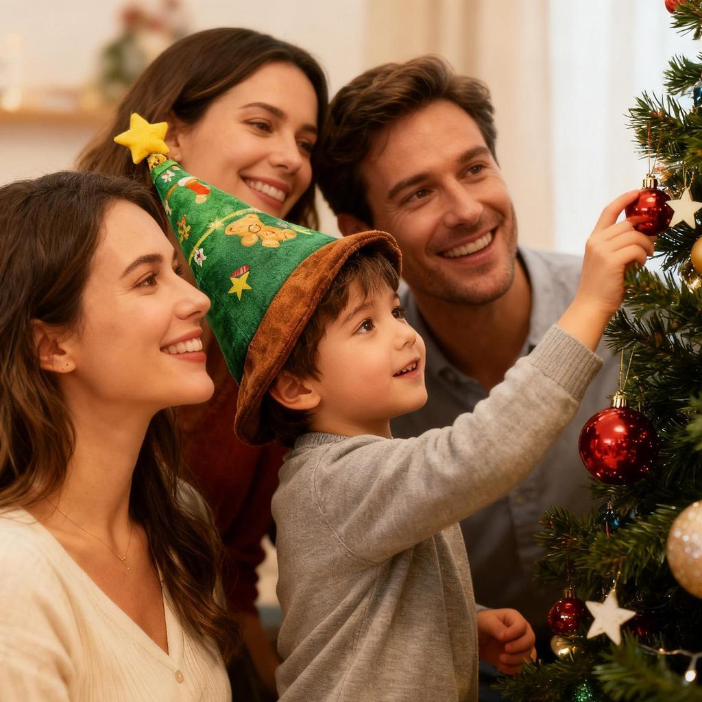 Christmas Hats Tree Design Headwear Party Props Singing Christmas Hats For Men Women Boys Girls Youth Teens Birthday Holiday New