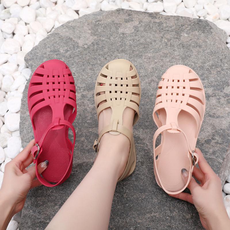 Flat-Bottomed Sandals Women Wear Versatile Summer Baotou Women'S Fashion Single Shoes Wholesale Stall Supply