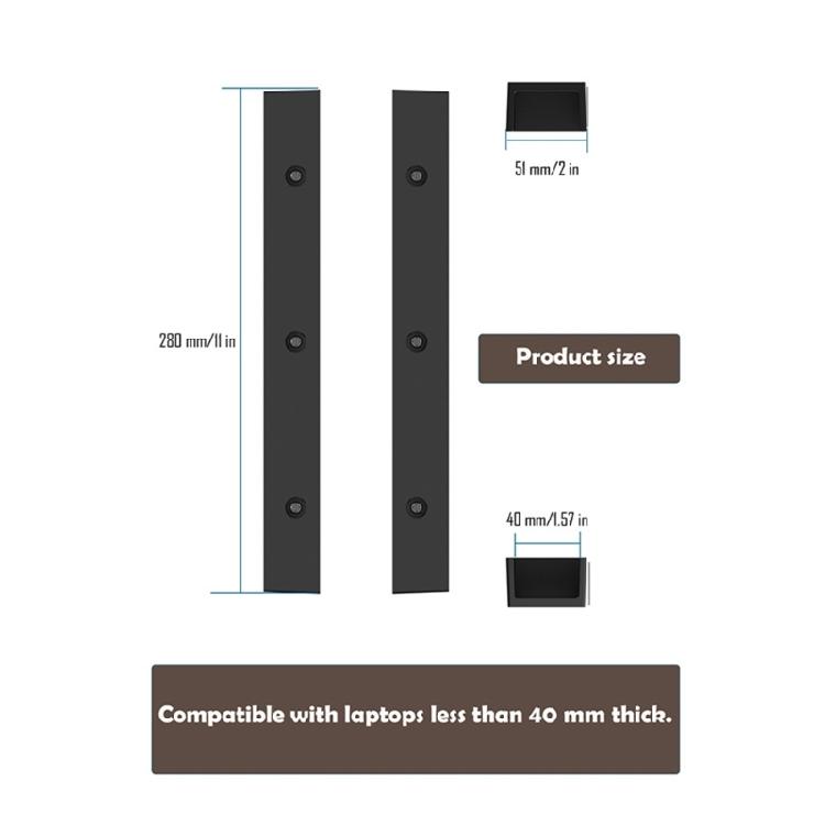 Vertical Laptop Storage Stand With AntiScratch Pad Secure Under Desk Mounting For Office And Home Use Space Efficient