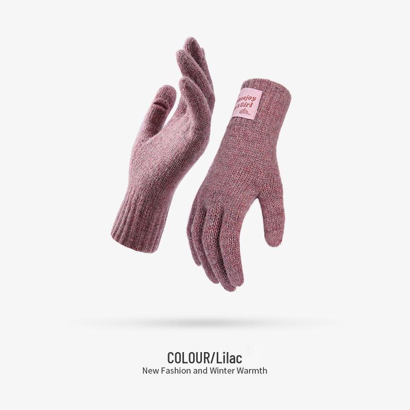 DZ149 Winter Knit Wool Gloves: Windproof Flip-Finger Touchscreen Gloves for Outdoor Cycling and Sports.