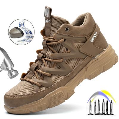 Work Safety Shoes Men's Safety Boots Anti-smash Work Shoes With Steel Toe Shoes Men Work Boots Anti-stab Safety Sneakers Male