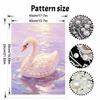 DIY Framed Pearl Painting Kit Elegant White Swan Pattern Sparkling Bead Canvas Art for Living Room Decoration Wall Hanging Craft Decor