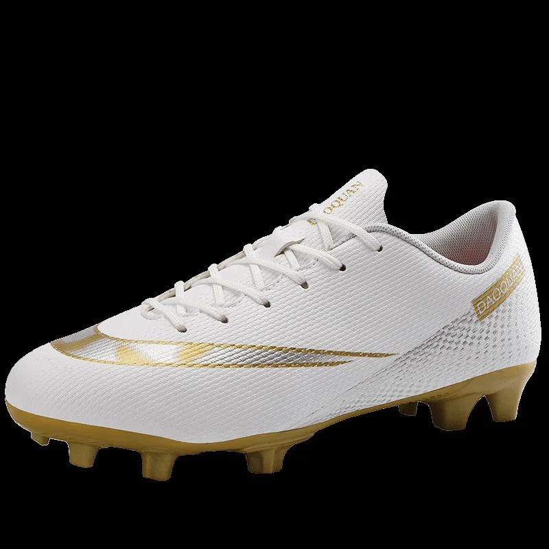 Plus Size Football Shoes Men's High Top Youth Student Competition Training Shoes Artificial Turf Long Spike Basketball Shoes