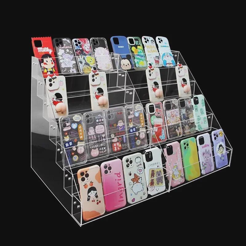 

Acrylic Multi-Layer Ladder Display Stand for Phones, CDs, Masks, and More