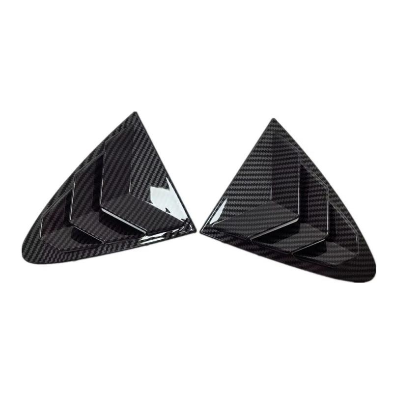 For Chevrolet Cruze 2009-2017 Car Rear Louver Window Side Shutter Cover Trim Sticker Vent Scoop ABS Carbon Fiber ABS