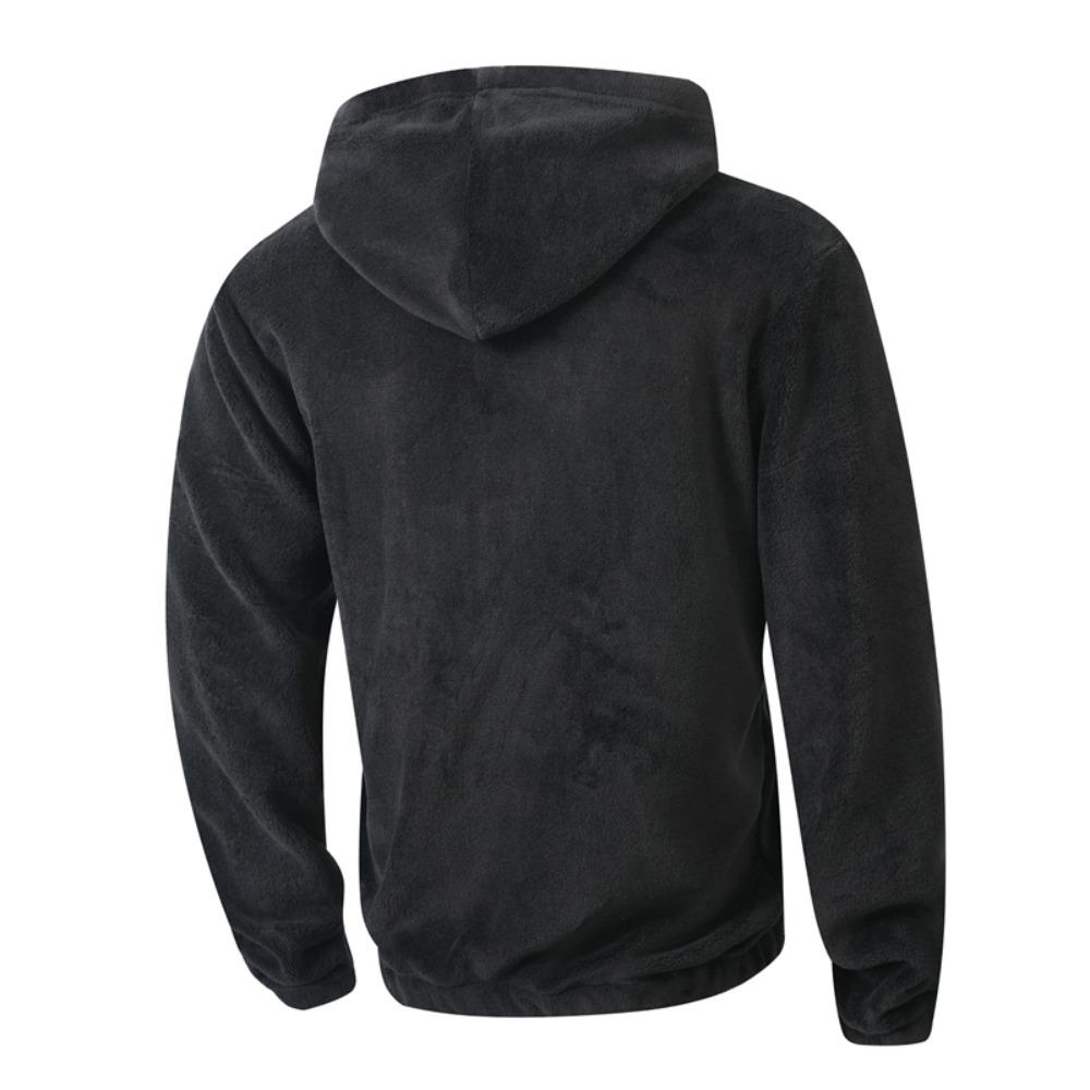 Herbst Winter Herren Fleece Kapuzenjacke Europäischer Stil 2025 Winter Reißverschluss Taschen Klassische Basic Oberteile Oberbekleidung Khaki Bequeme Jacken Neu