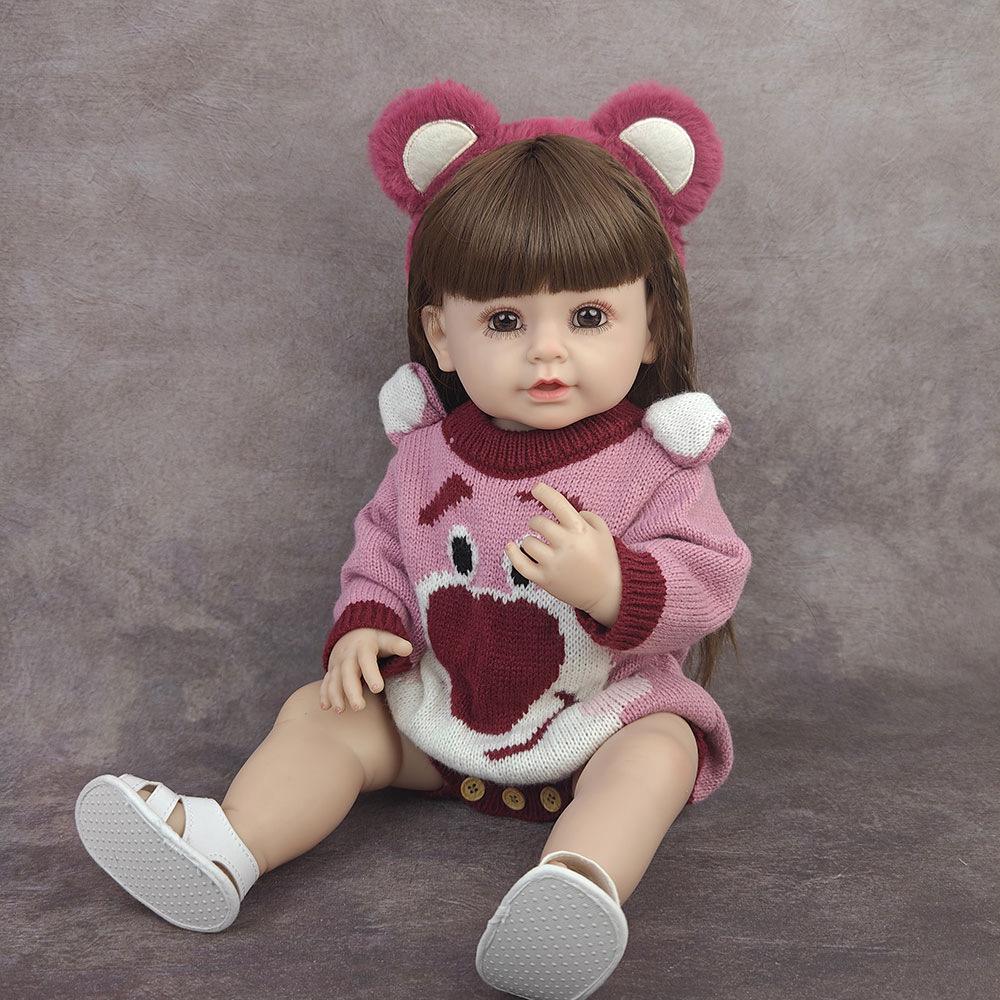 55cm Full Vinyl Baby Doll - Children's Day Gift, Reborn Companion & Bath Toy.