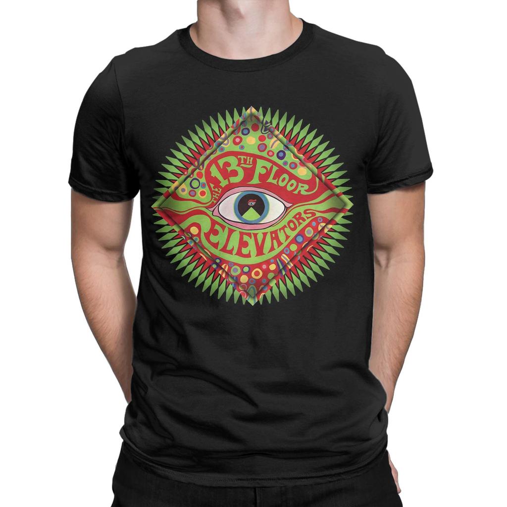 13th Floor Elevators Rock Band T Shirt for Men Pure Cotton Unique T-Shirts Crew Neck Tour Tee Shirt Short Sleeve Tops Adult