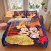 3pcs Beauty and the Beast Theme Mickey and Minnie Bedding Set Includes 1 Quilt Cover and 2 Pillowcases, Comfortable Bedding