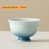 1 Pc Chinese Vintage Gradient Ceramic Tea Cup Handmade Teacup Household Tea Bowl Travel Personal Meditation Cup Teaware 35ml