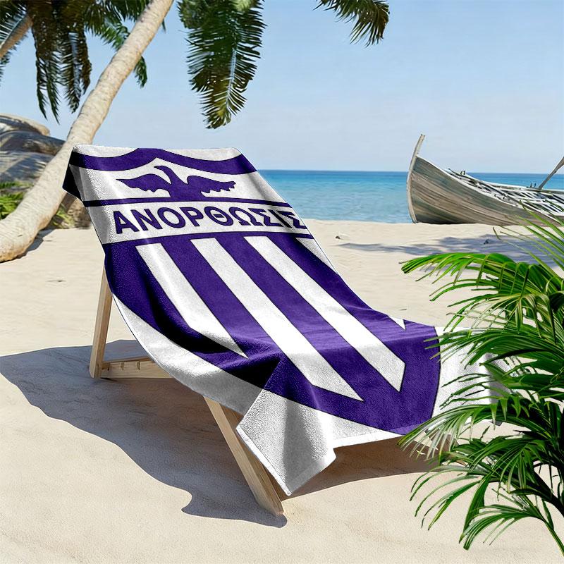 Anorthosis Famagusta FC Print Beach Towel, Large Soft Quick Dry Towel for Beach Camping Swimming