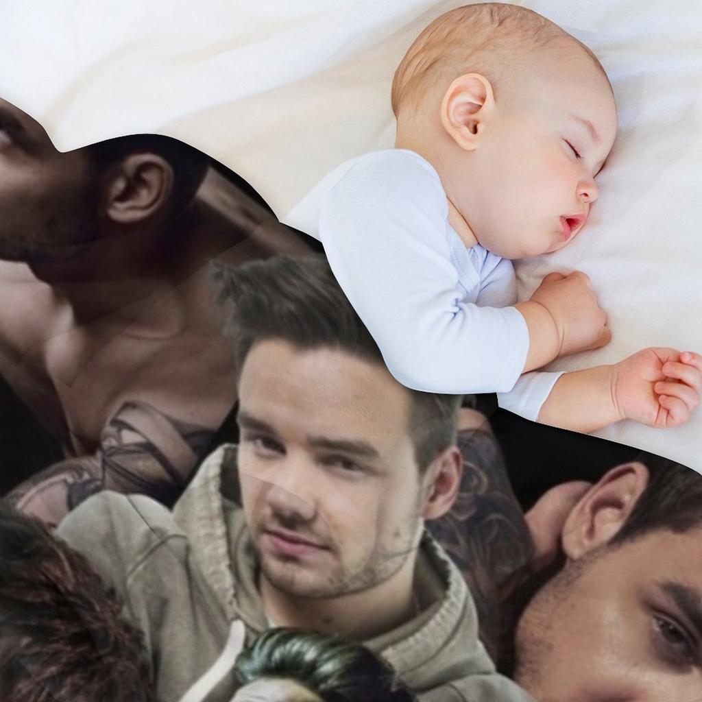 LiamPayne collage Throw Blanket Bed linens Retros Luxury St Giant Sofa Blankets