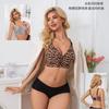Sexy Leopard Print Women Wireless Breathable Thin Comfortable Push Up Bra