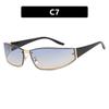 YK frameless riveted sunglasses new technology street show sunglasses fashion European and American sunglasses