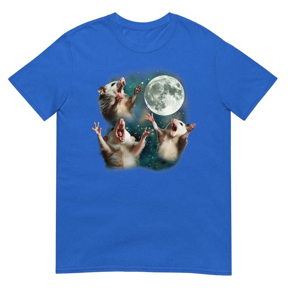 Three Possum Moon 3 Opossum Funny Weird Cursed Meme Tshirt