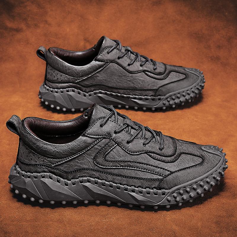 Håndlagde skinnsko for menn, stor størrelse 39-46