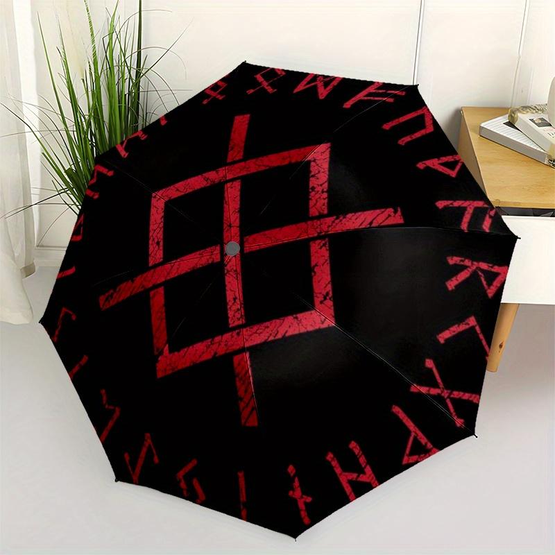Runic Symbol Circular - Unique Design for Any SurfaceUmbrella, Portable 3-Fold Umbrella for Men & Women,Christmas Gift ES313