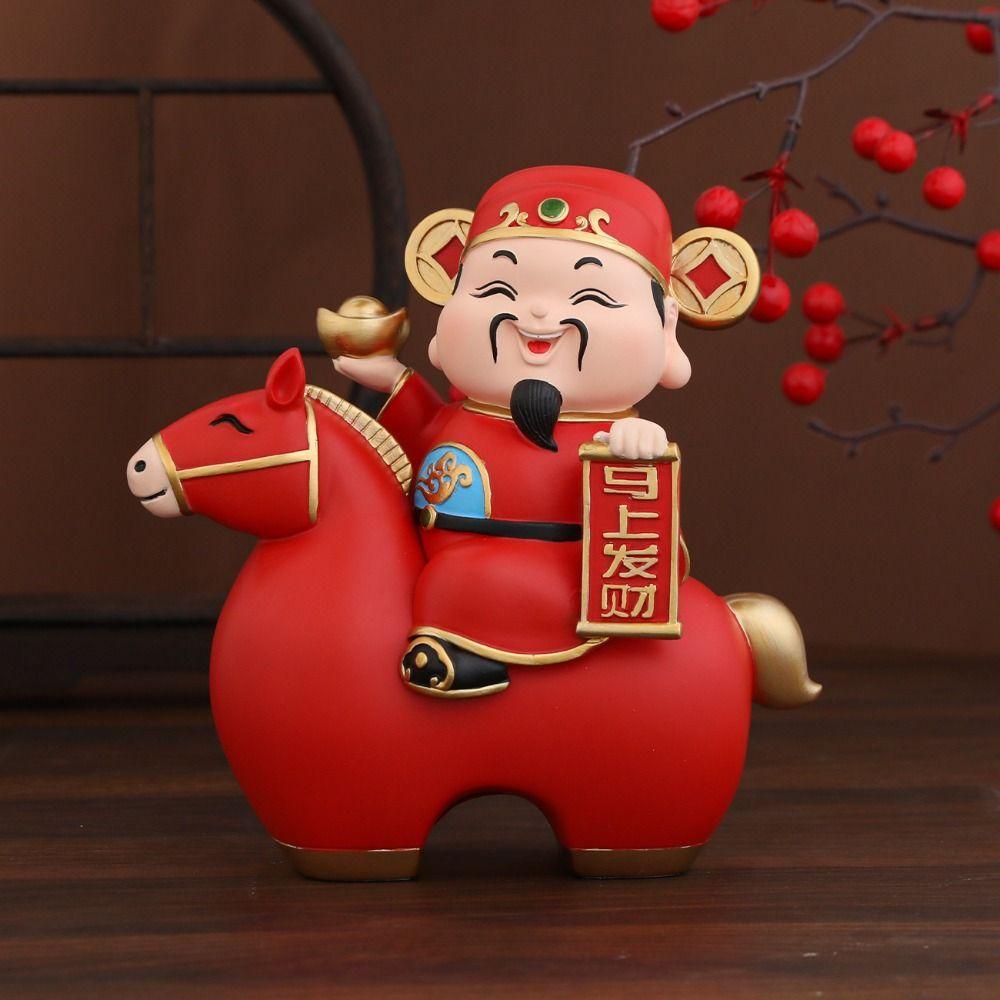 Decorative Ornament Year of The Horse Lucky Treasure God of Wealth Horse Figurines  Living Room