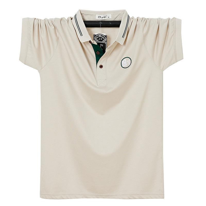 New Summer Men's Lapel Polo Shirt Plus Fat Short-sleeved T-shirt Casual Business Wear