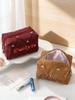 Customized Embroidered Bow Makeup Bag