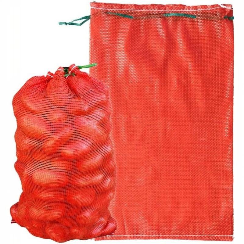 10Pcs Extra Large Reusable Mesh Produce Storage Bags Suitable For Onions Potatoes Vegetables And Firewood