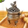 1pc Alloy Pixiu Lion Tripod Incense Burner Mini Retro Home Decor Auspicious Cloud Incense Tablet Burner (Without Incense) 7