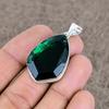 Chrome Diopside Gemstone Handmade 925 Sterling Silver Jewelry Pendant 1.77" KKG-33