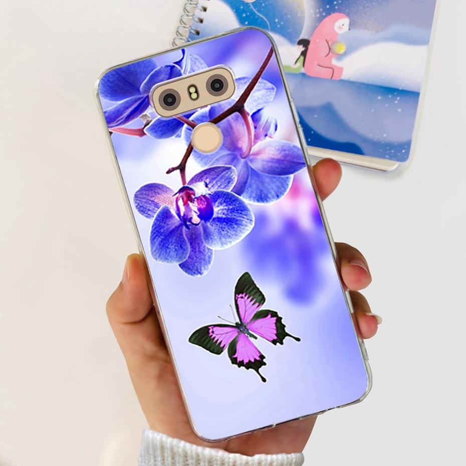 Case For LG Q6 Plus H870 H871 G600L G600K G600S Cute Flower Cat Pattern Soft Silicone TPU Phone Cases For LG G6 G 6 G6plus