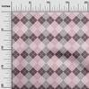 oneOone Cotton Flex Bright Red Fabric Argyle Check Dress Material Fabric Print Fabric By The Yard 40 Inches