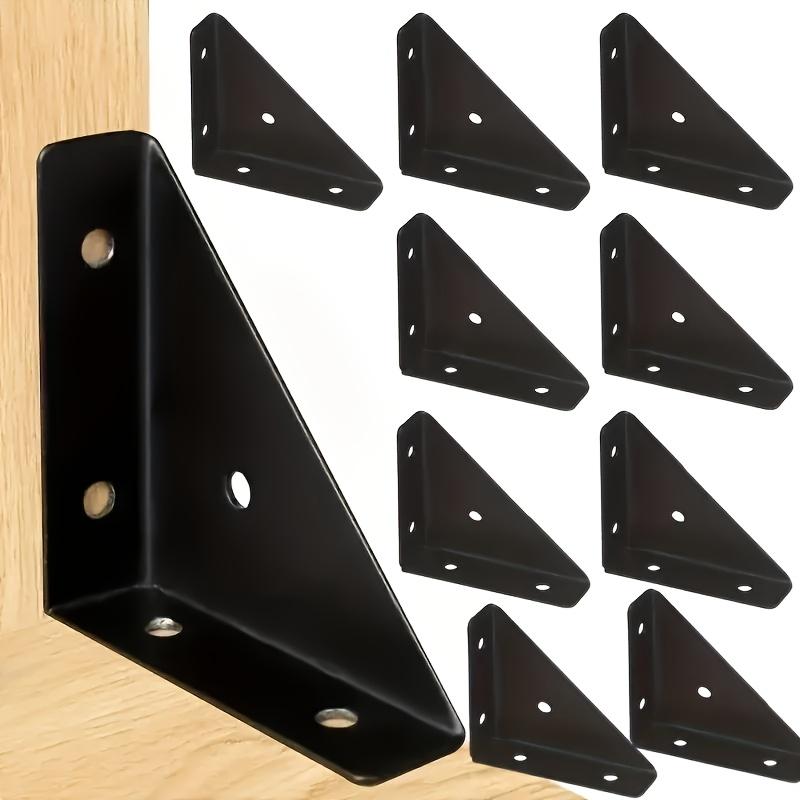 24Pcs Heavy-Duty Iron L-Shaped Corner Brackets With Screws - 1.3Mm Thick 90-Degree Angle Supports, Suitable For Furniture, Shelves, Cabinets, Desks