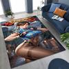Retro Street Fighter 6 Characters Game Chun-Li Cartoon Rug for Bedroom Living Room Sofa Home Doormat Decor,Non-slip Floor Mat