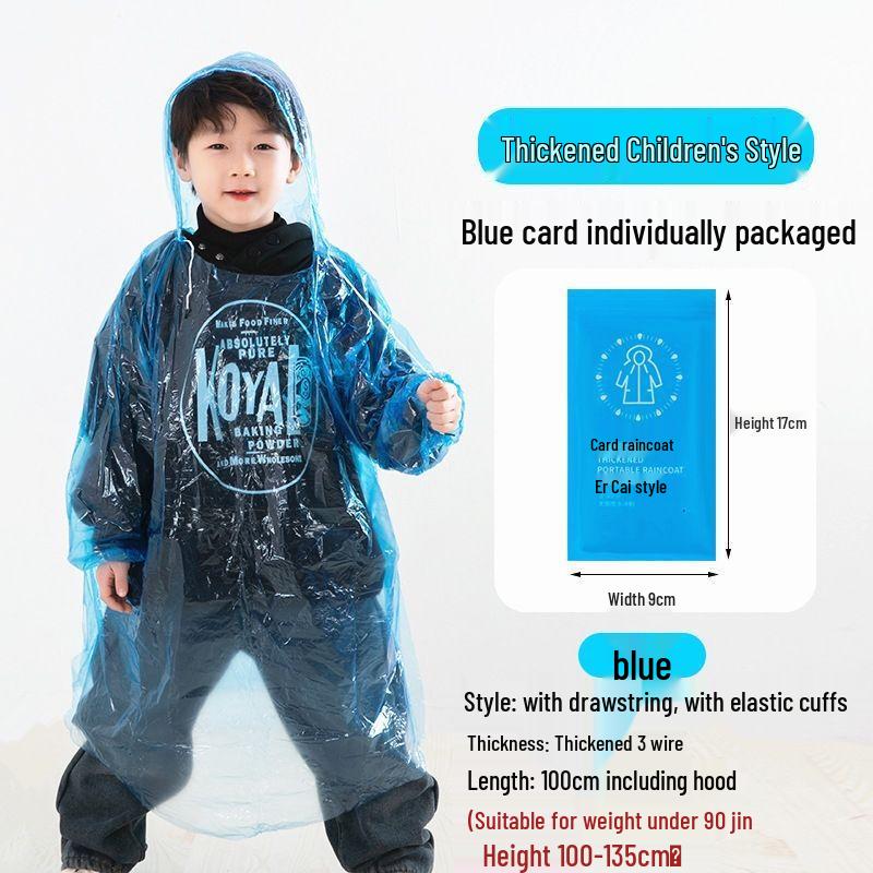 Handun Kids Disposable Rain Poncho