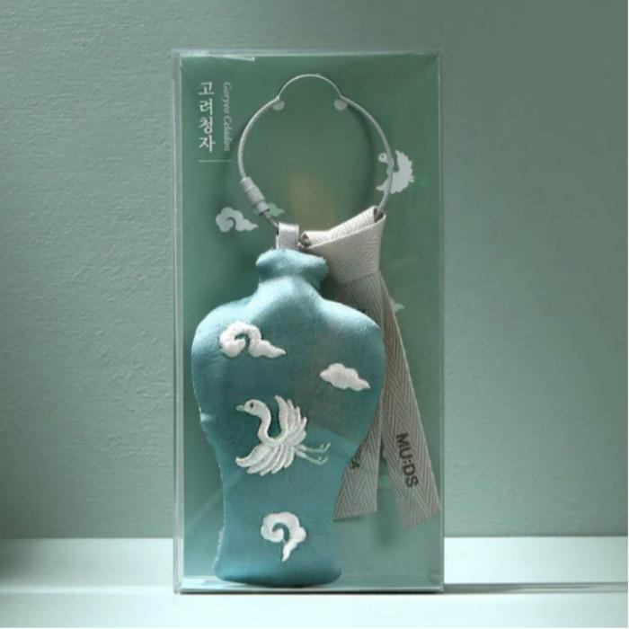 Chaveiro de Celadon do Museu Nacional da Coreia – Garrafa de Nuvem e Grou