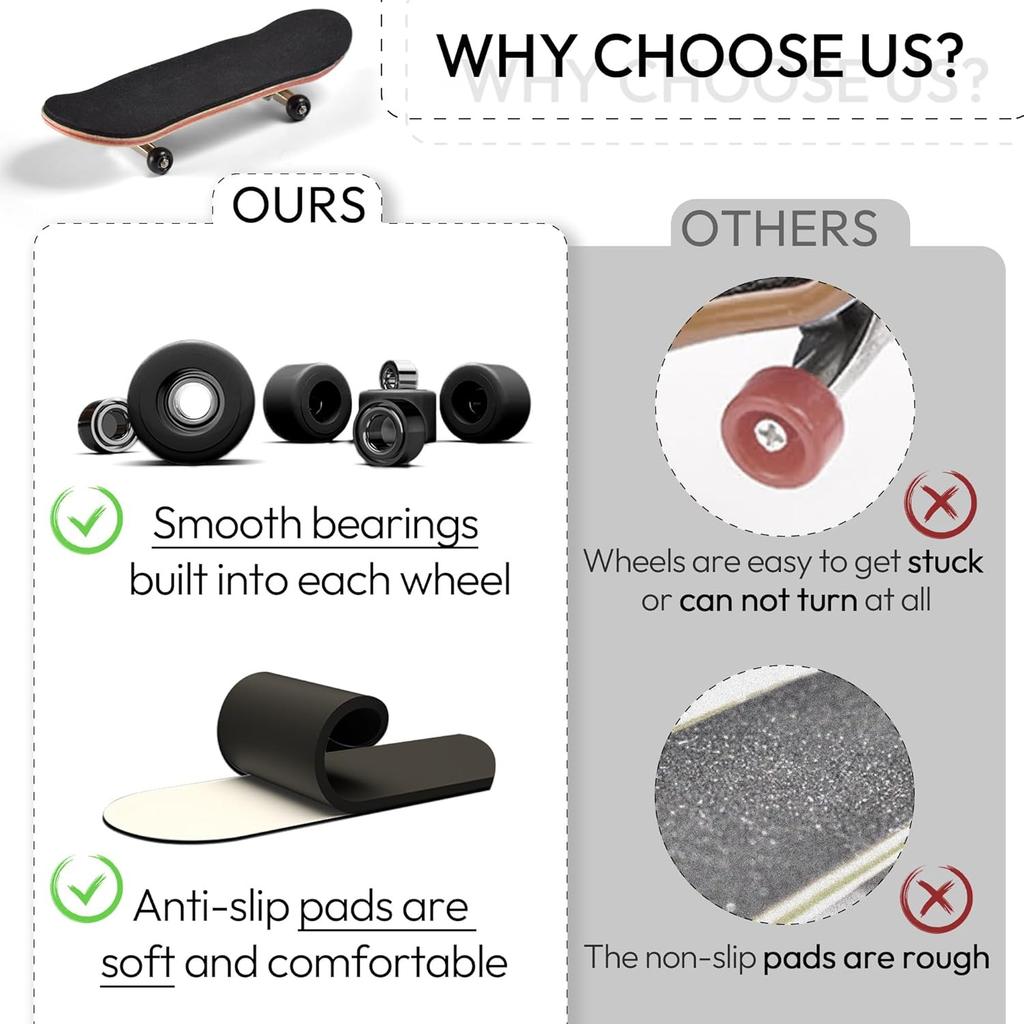 Turtle Skateboard Mini With Anti-Slip Pad, Smooth Rolling Wheels for Turtles, Tortoise and Bird Toys